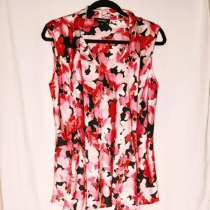 🌷Just In🌷NINE WEST-Pink Floral Print Blouse